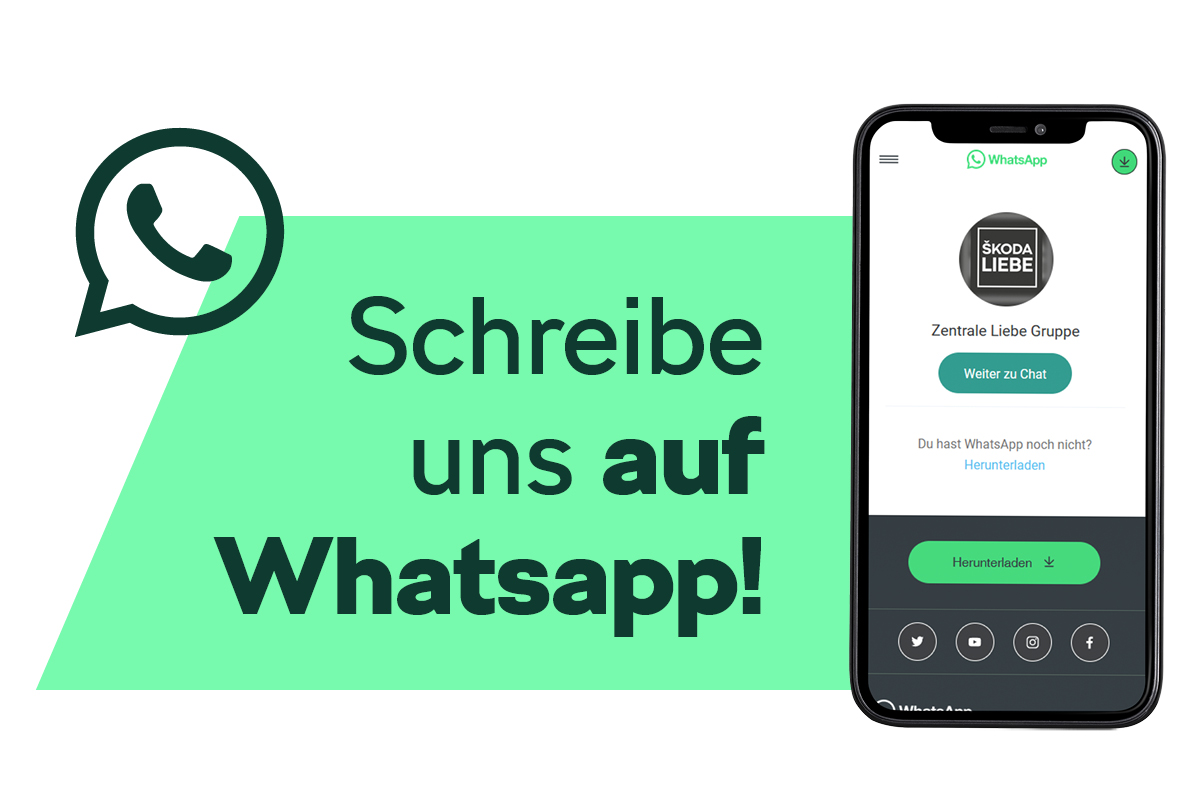 Schreibe uns auf Whatsapp